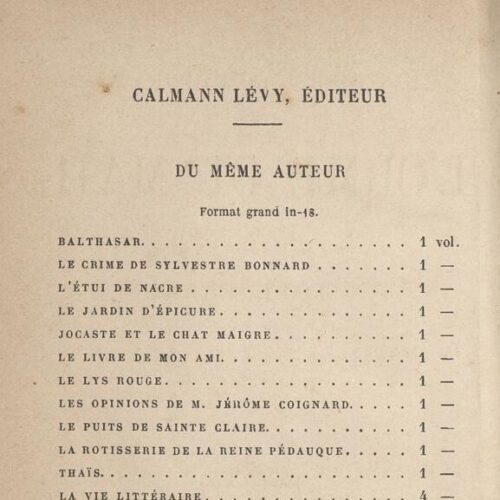 17.5 x 11 cm; 6 s.p. + 336 p. + 2 s.p., l. 2 half-title page and bookplate CPC on recto, other works by the author, printed n